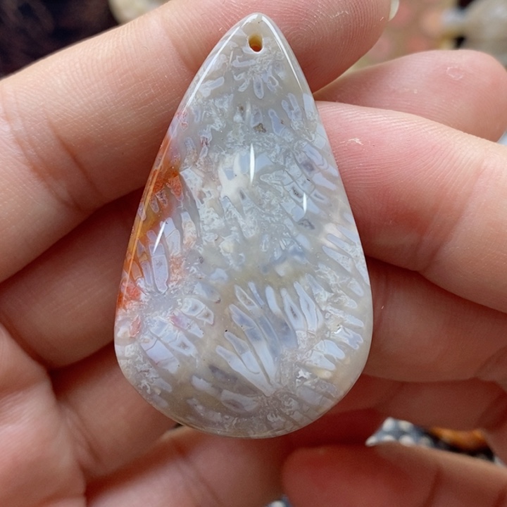 硅化珊瑚（珊瑚玉）颈饰未镶嵌