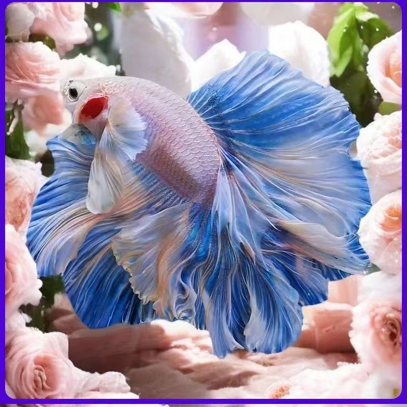 A026-055仙女婚纱半月斗鱼活体天气寒冷不拍加热包不包活