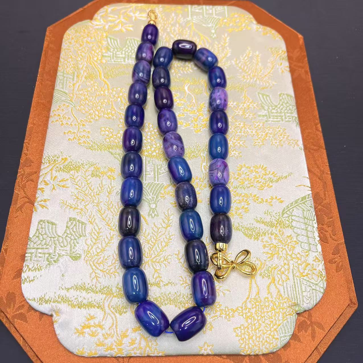 合金珐琅项链 k737经典紫杉醇项链