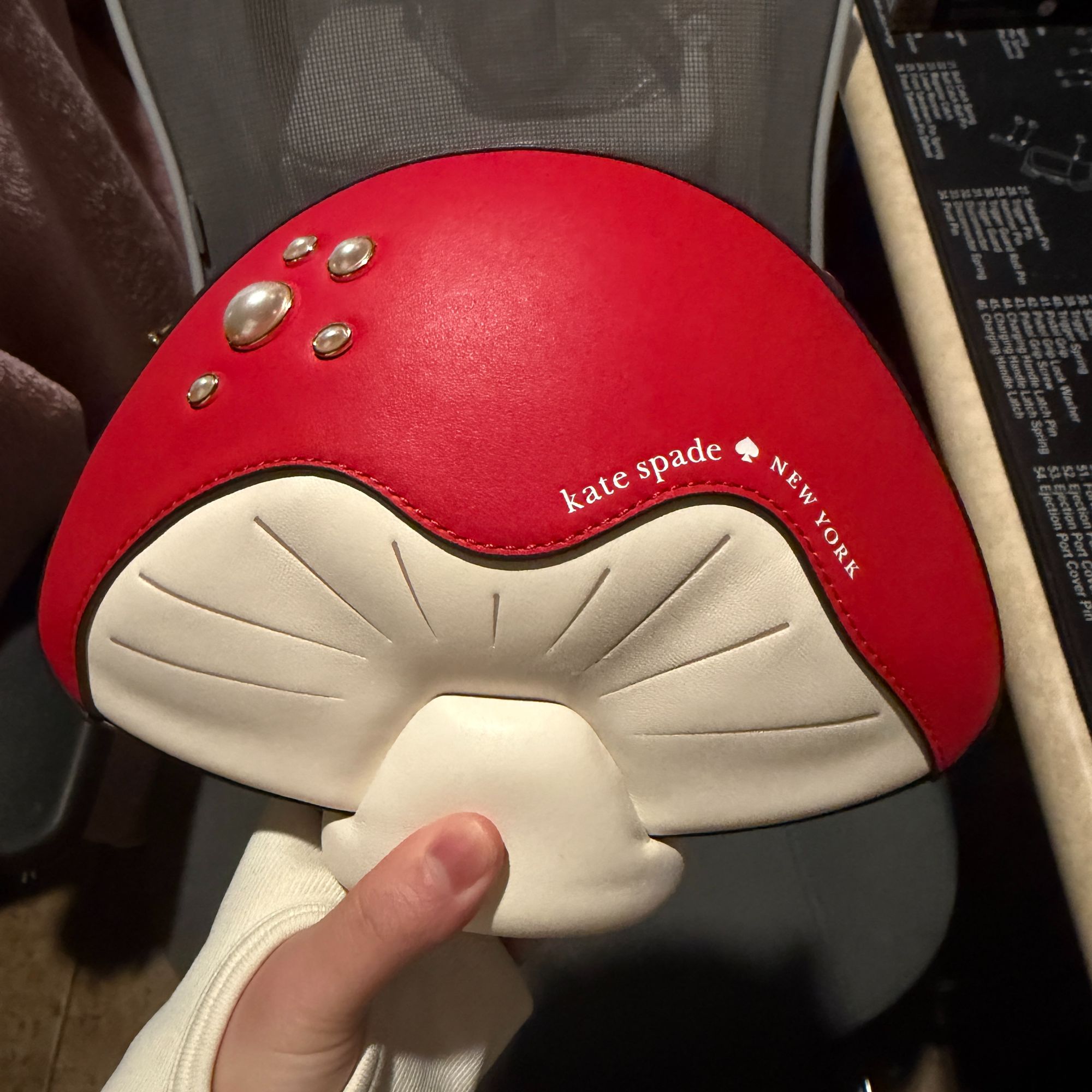 【预售】Kate spade/凯特丝蓓Disney联名红色蘑菇斜挎包KL919