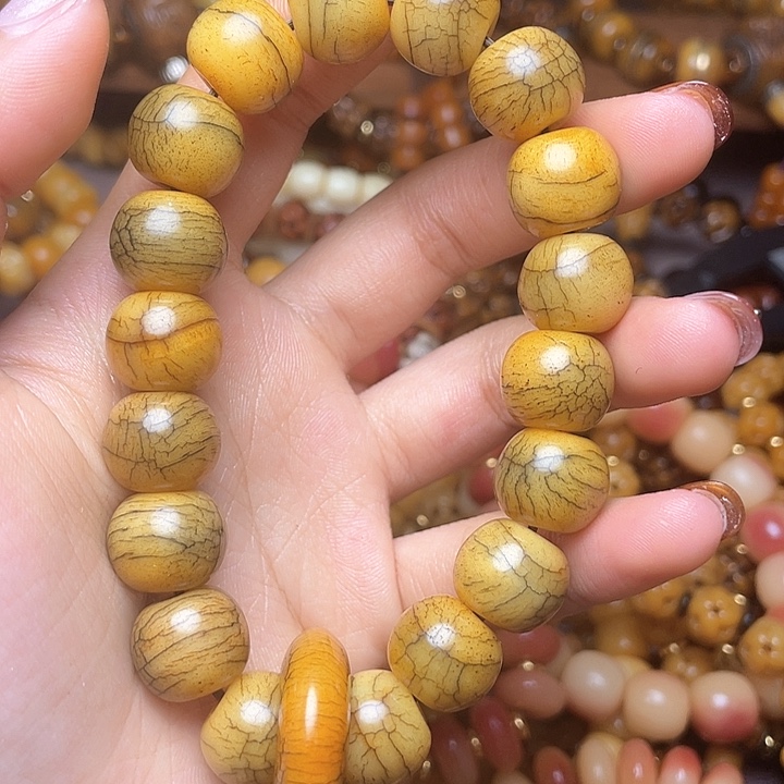 牦牛骨14苹果圆手串