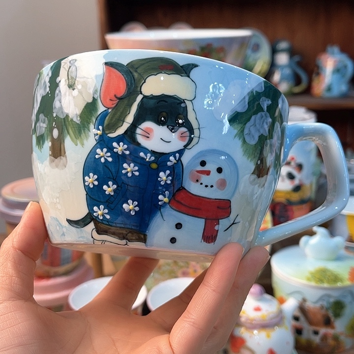 陶景德镇釉下手绘陶瓷 