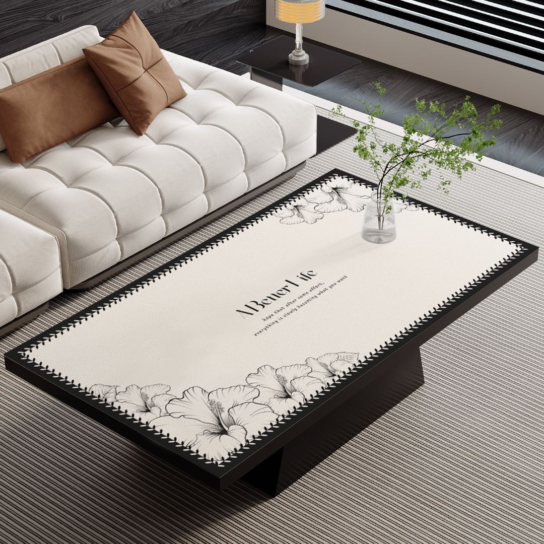 高档轻奢餐桌垫茶几桌面电视柜台面桌布防水防油防烫桌子垫子桌垫