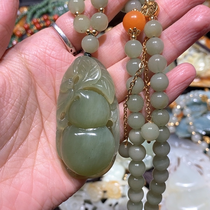 岫玉毛衣链未镶嵌