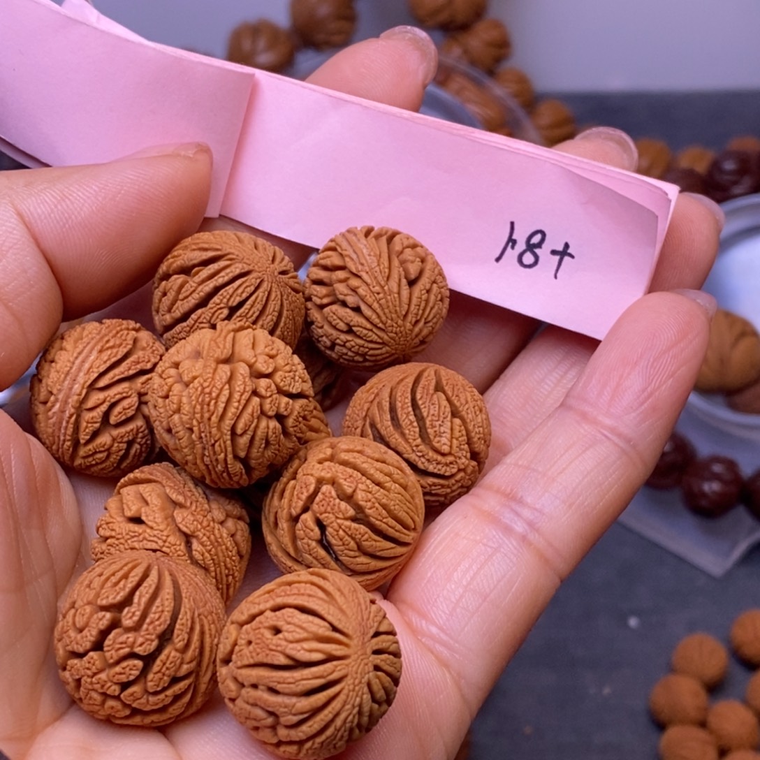 秦岭龙纹桃核14颗