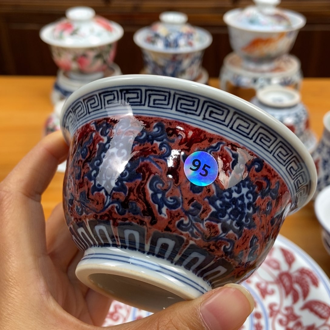 手绘现代茶具非古董