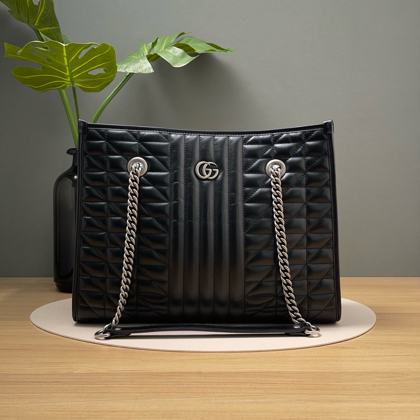 95新 GUCCI/古驰 【九筒奢品】几何系列/单肩包/3161