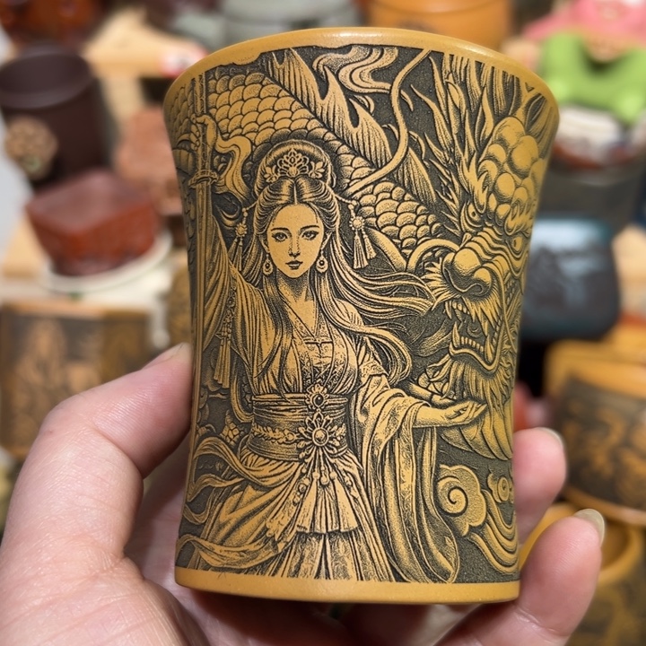 紫砂茶杯宜兴紫砂主人杯