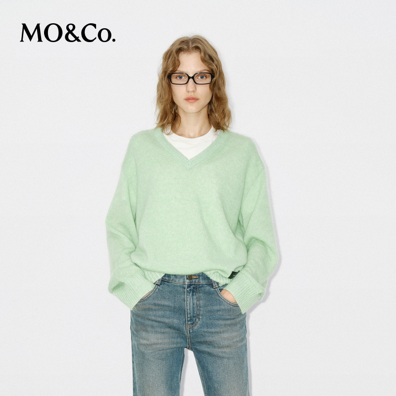 【陈嘉尔专属】【C+系列】MOCO针织衫冬含绵羊毛马海毛毛衣MBD4SWT051