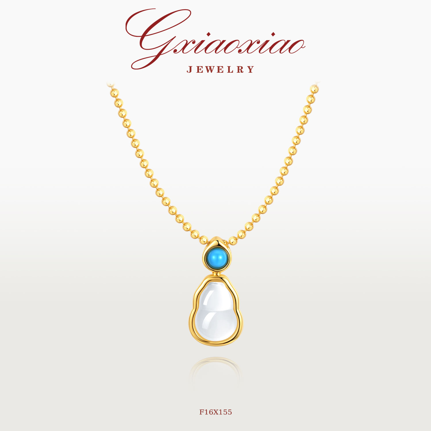 G XIAOXIAO 镀K金【珀月金葫】新中式轻奢气质百搭葫芦项链 F16X155