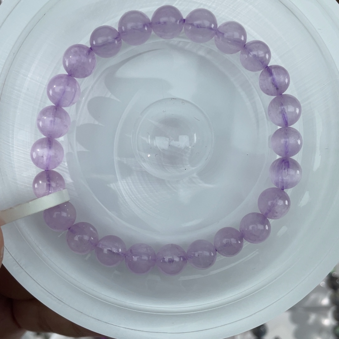 手串水晶未镶嵌055紫锂辉8m