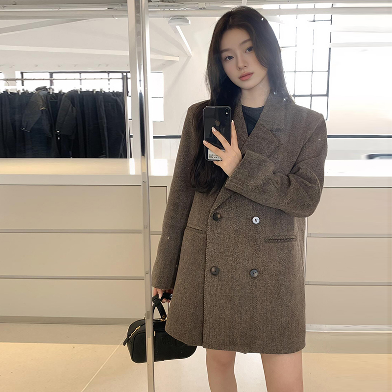 质感无敌西装毛呢大衣女秋冬季2025年新款高级短款外套呢子赫本风