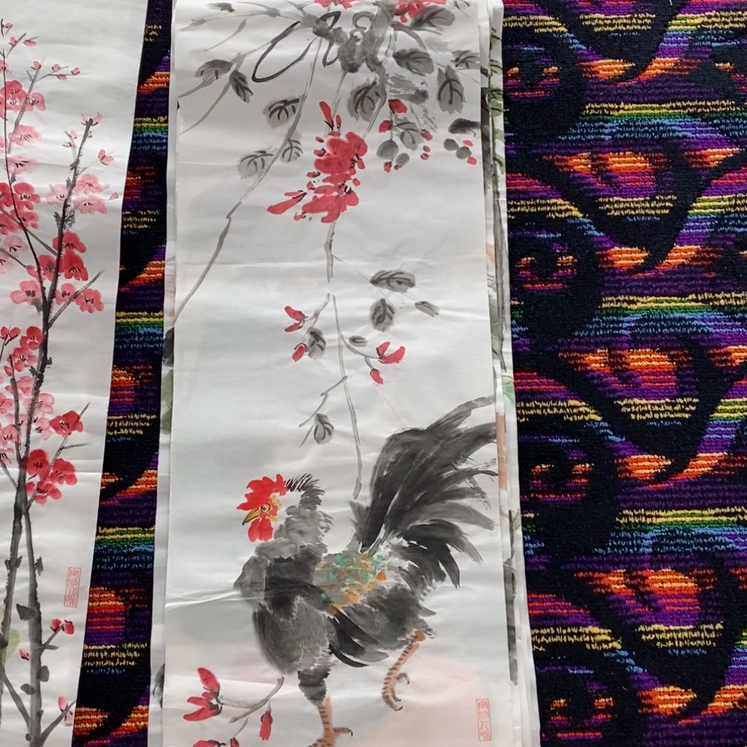 国画国画花鸟朱庆平老师四尺长条  琪