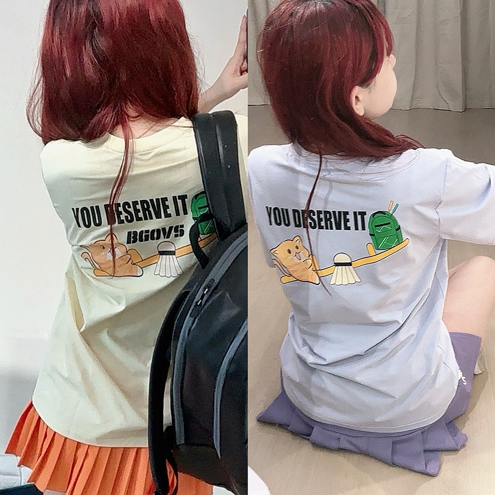 2025春夏新品韩国BGOVS羽毛球服男女同款速干运动吸汗短袖正品