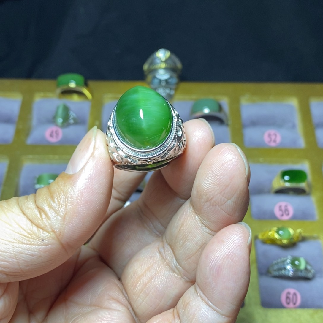 和田玉（碧玉）戒指未镶嵌