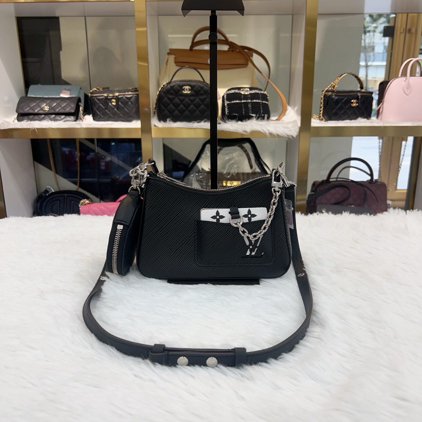 99新 LouisVuitton/路易威登 LV路易威登水波纹二合一腋下包