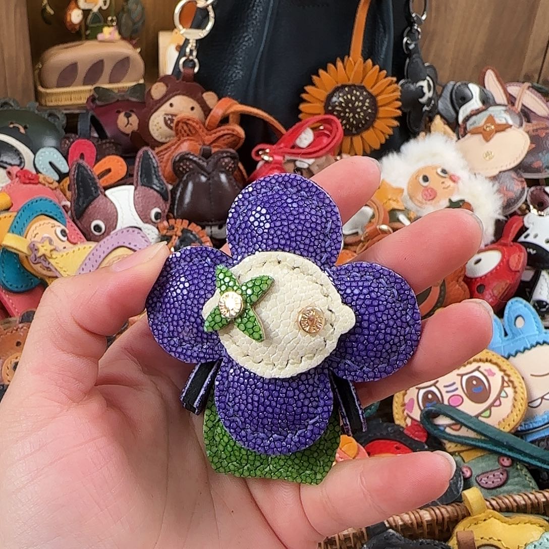 便携款牛皮银色万能环皮绳 珍珠鱼小微