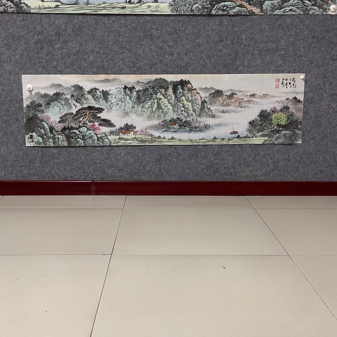 国画四尺对开画芯 捡漏