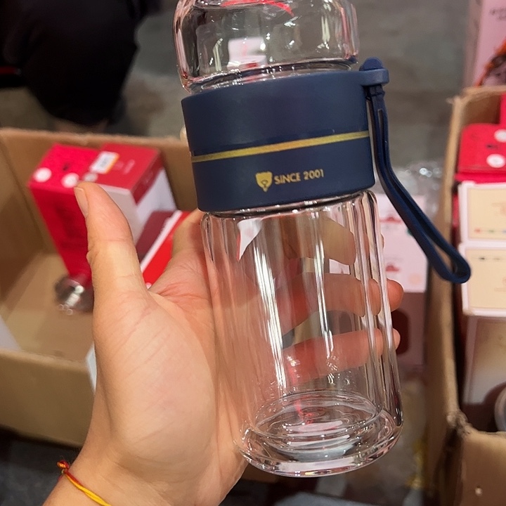 华象茶水分离杯玻璃杯