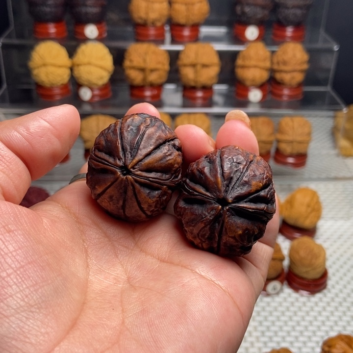 文玩核桃把件七彩蛇蛋31