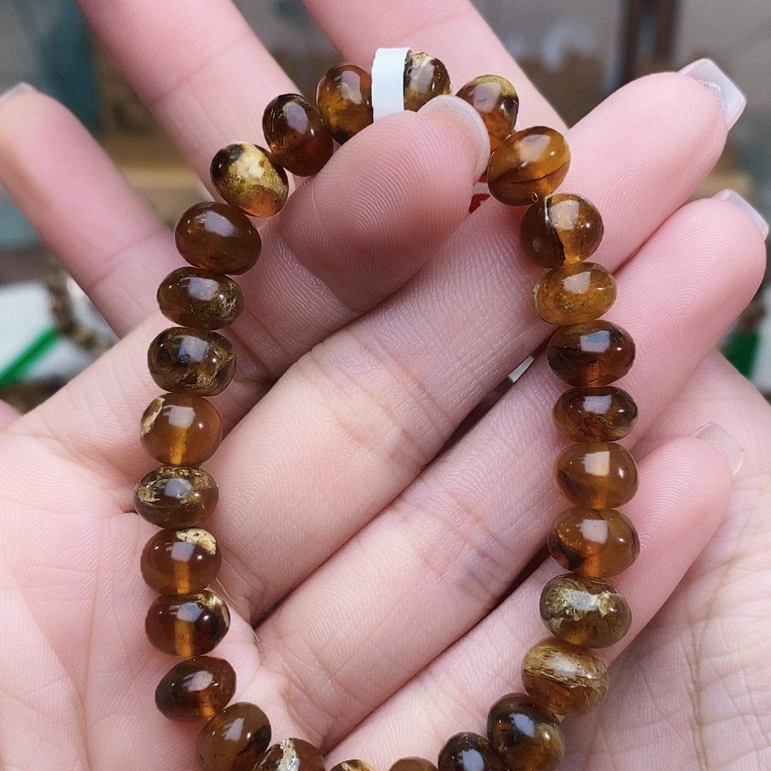 琥珀未镶嵌手链8➕