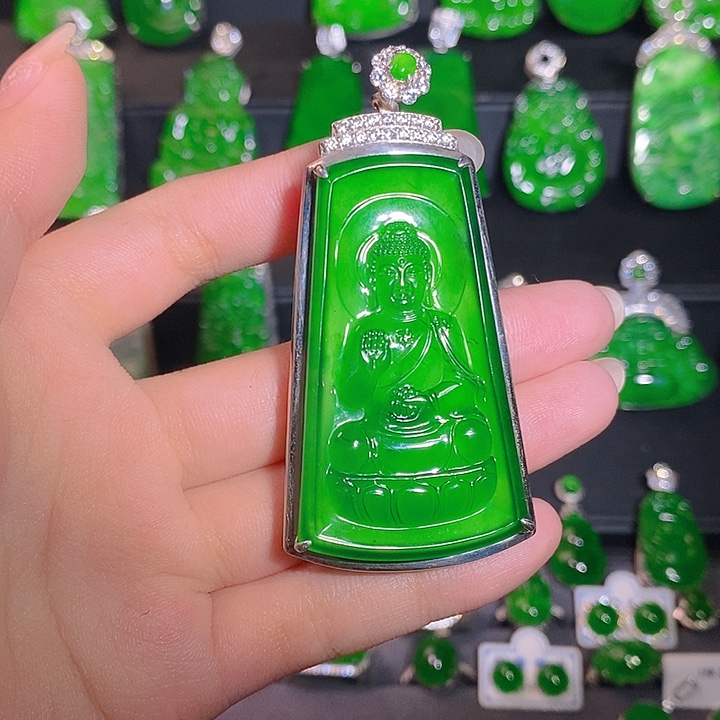 翡翠银S925镶嵌颈饰