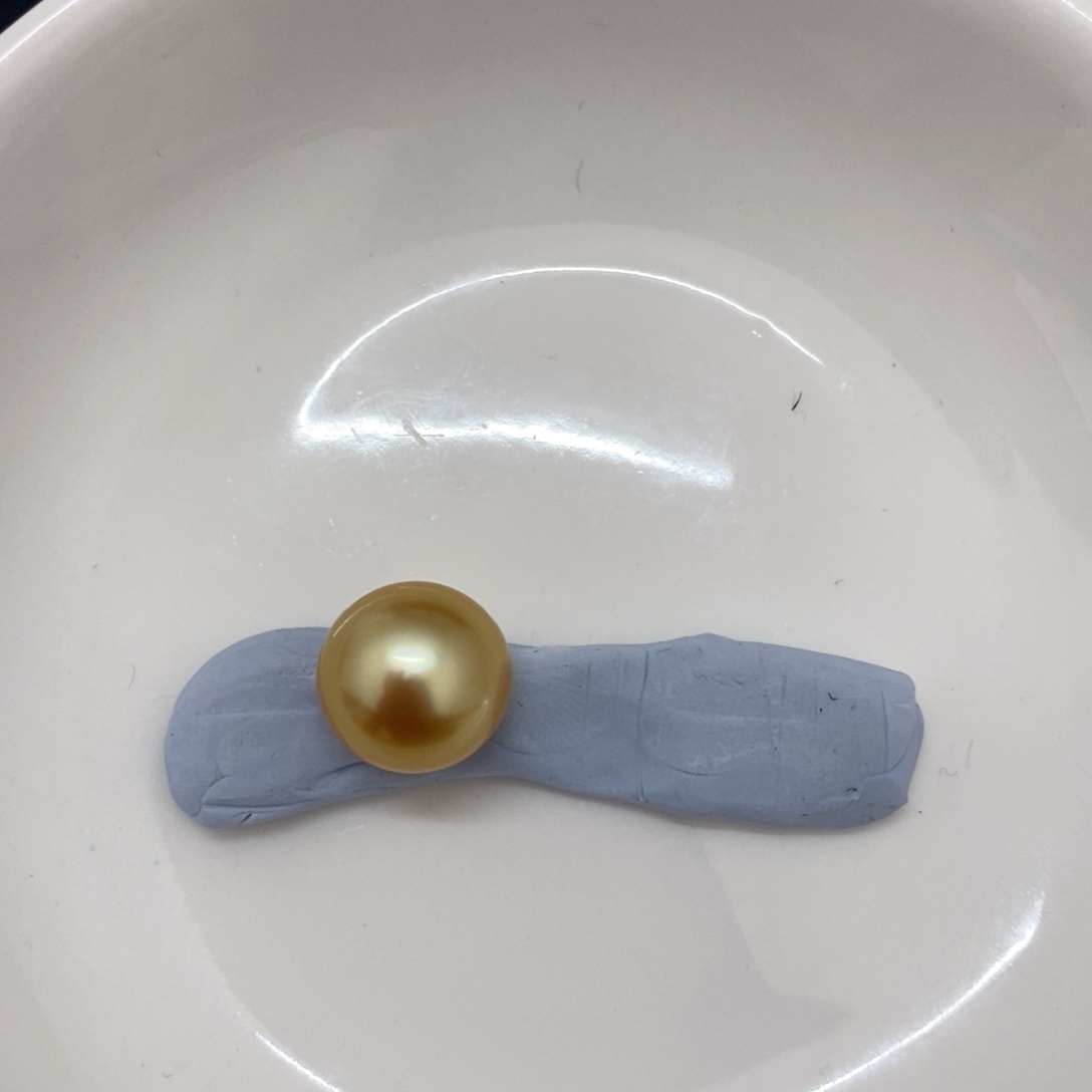 海水珍珠裸珠未镶嵌四**人南洋金单珠可定制11-12婷