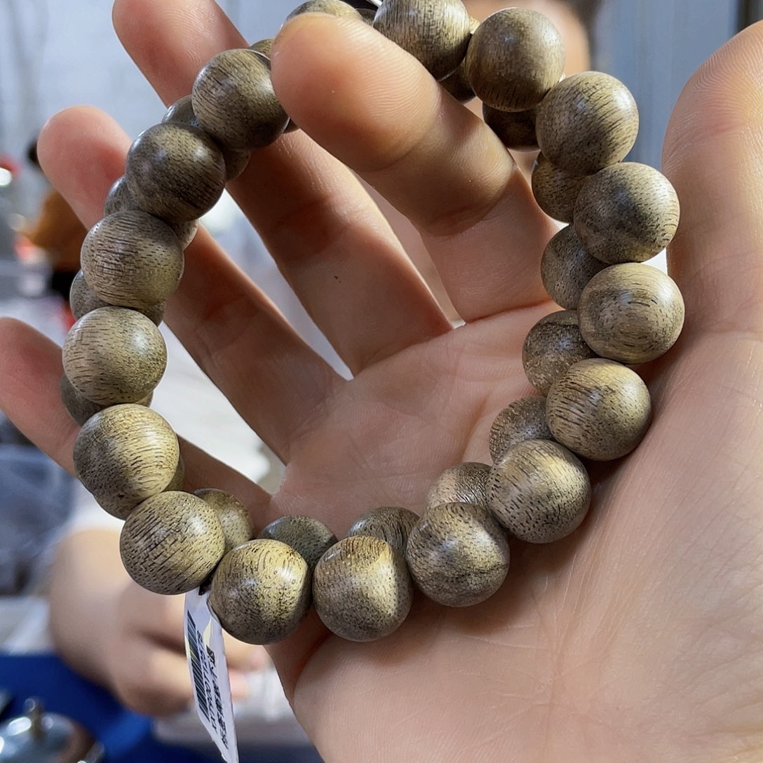 沉香手串菩萨棋圆珠单圈1.3/13克多样性发一