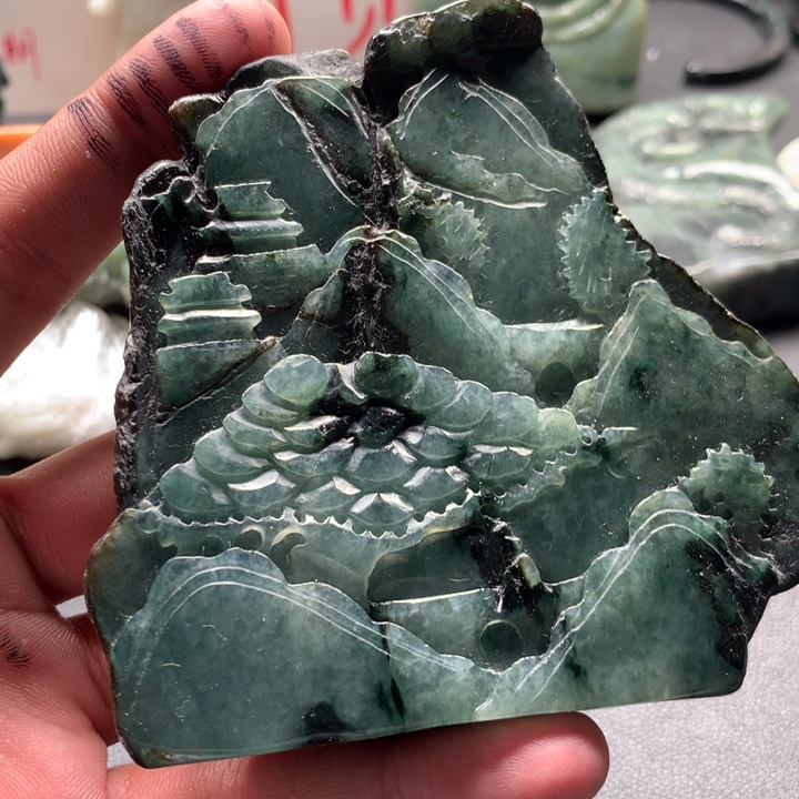 翡翠未镶嵌颈饰保真天然a货翡翠