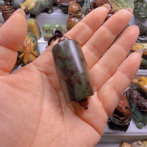 岫岩河磨玉（透闪石质玉）吊坠(不含链)未镶嵌大*