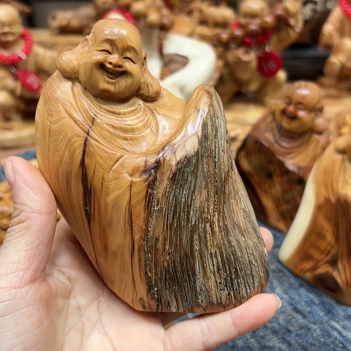 柏木太行崖柏手把摆件