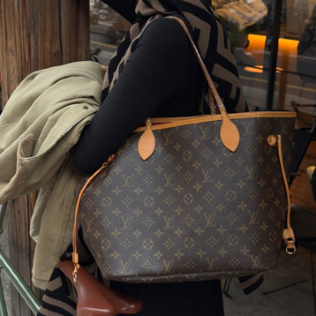 95新 LouisVuitton/路易威登 老花NF托特小号单肩包