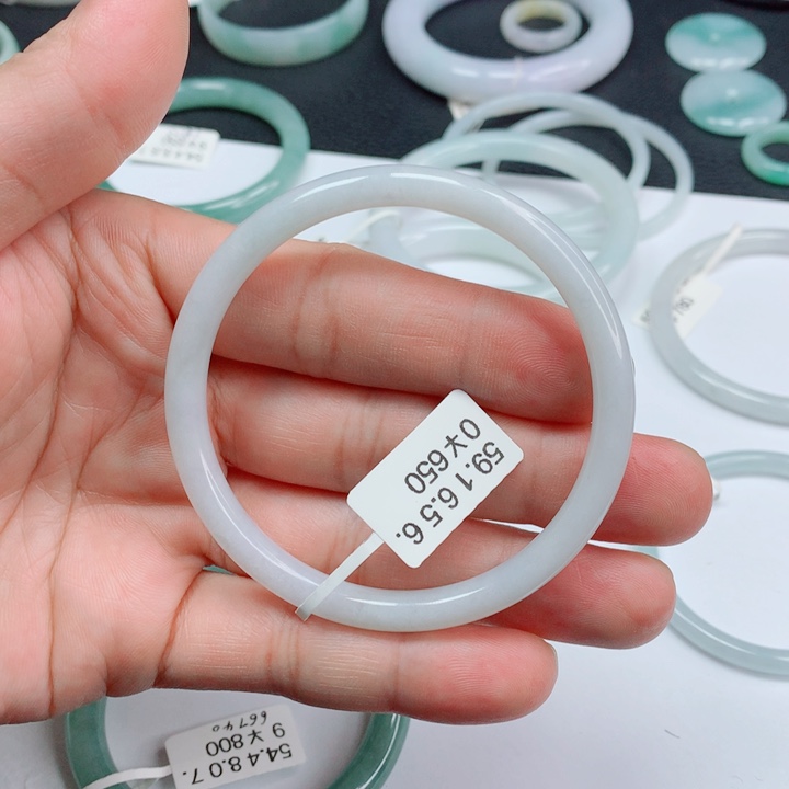 *****翡翠未镶嵌手镯59-60叮当