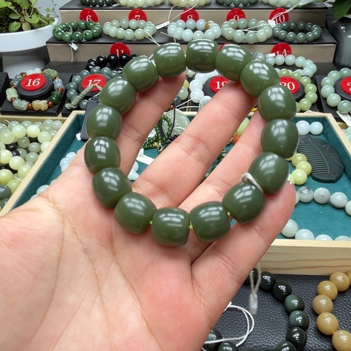 和田玉未镶嵌手链14