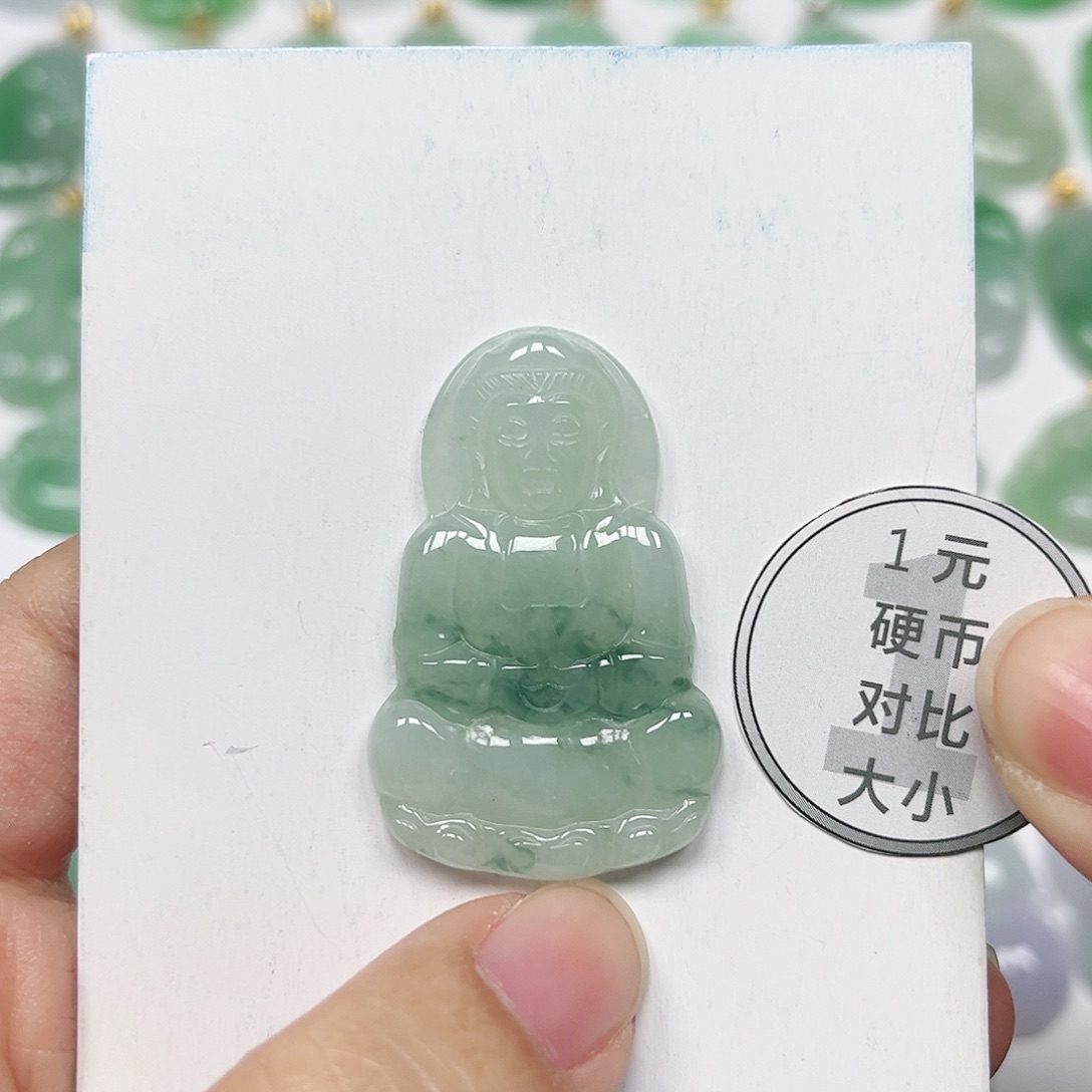 翡翠挂件未镶嵌四会天然A货翡翠