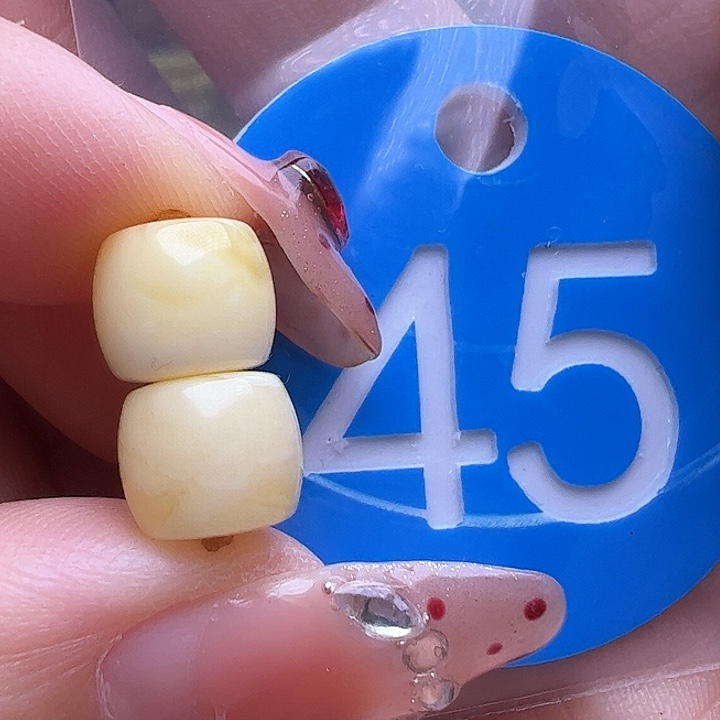 未镶嵌蜜蜡裸石8mm直切