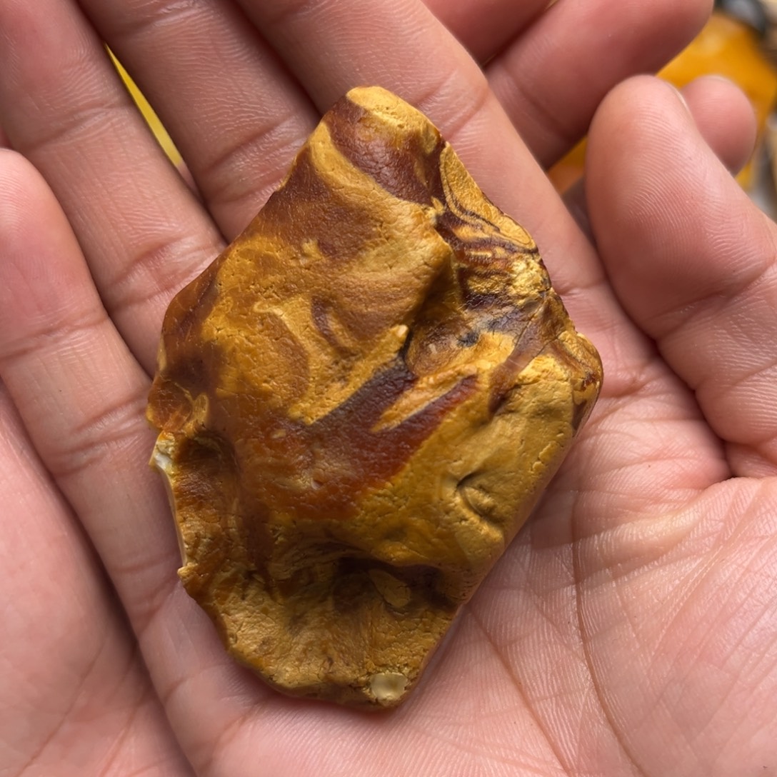 定制琥珀未镶嵌蜜蜡定制随型手把