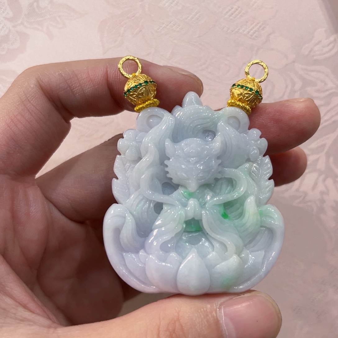 翡翠合金吊坠(赠链)代编织