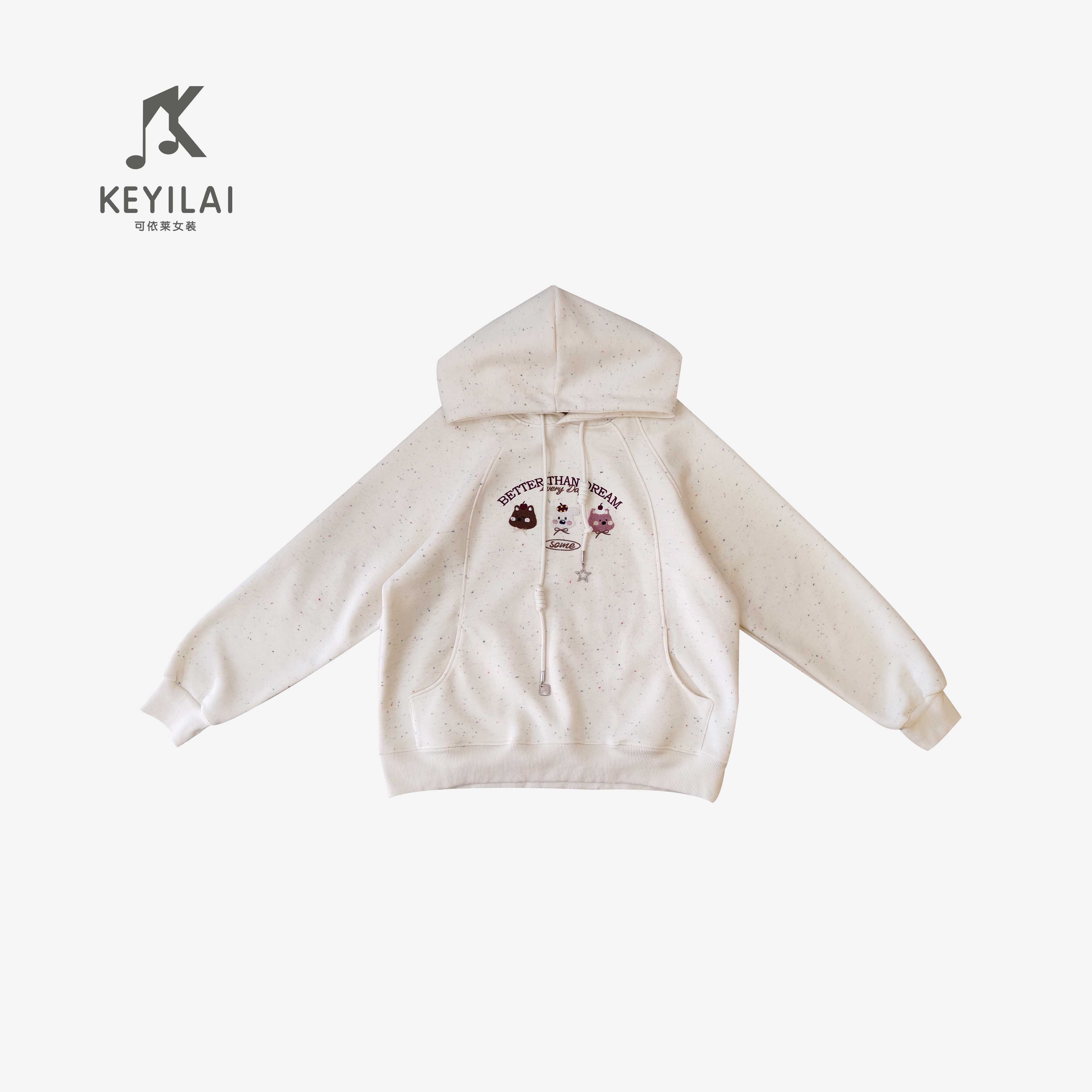 KYL可依莱-2025美式复古卡通连帽卫衣DY5C1Q2199