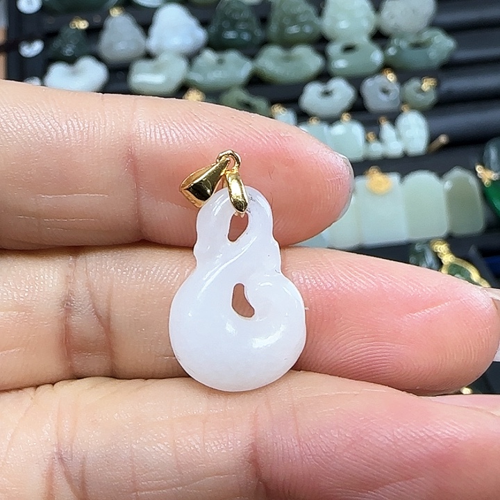 和田玉吊坠(不含链)银S925镶嵌