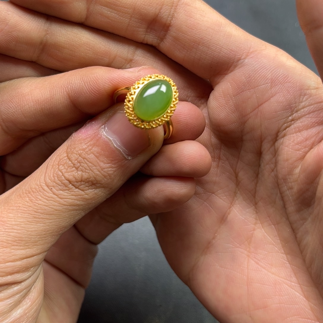 和田玉颈饰银S925镶嵌