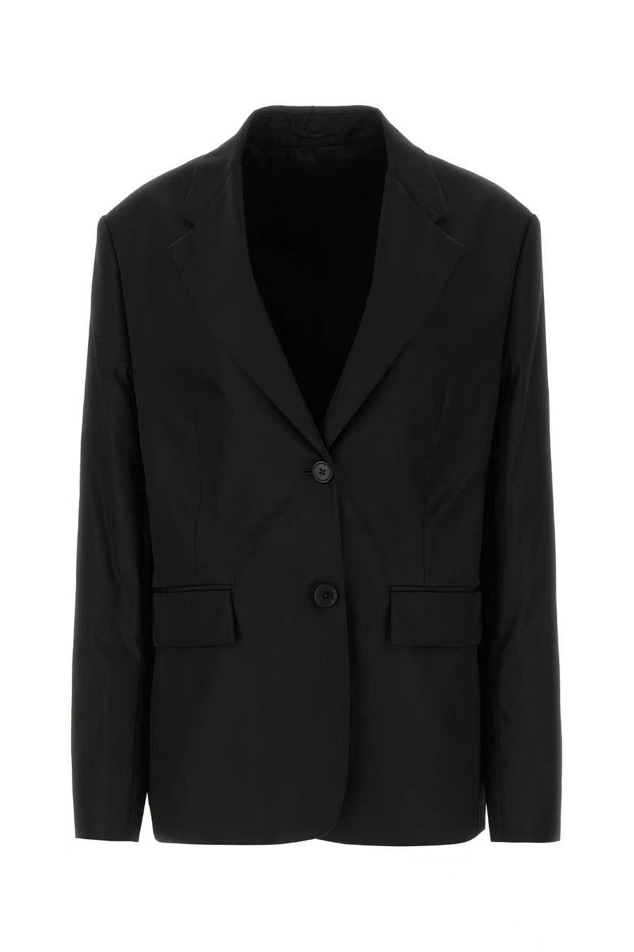 未使用 Prada/普拉达 背后三角包徽标翻领尼龙外套