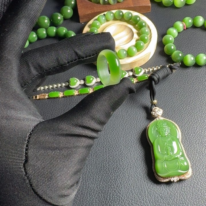 和田玉（碧玉）戒圈未镶嵌