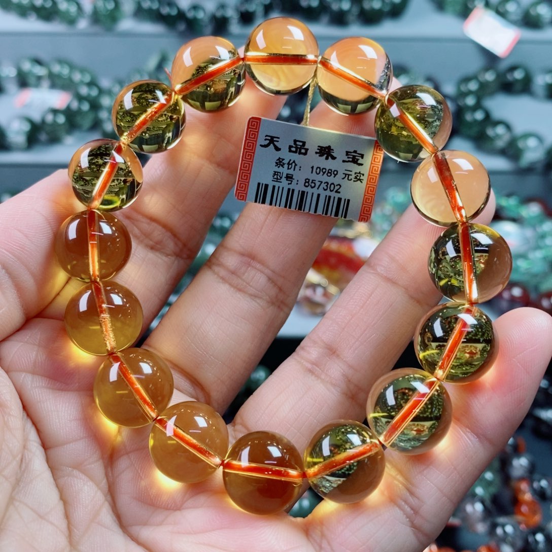 未镶嵌手链水晶黄水晶手链857302