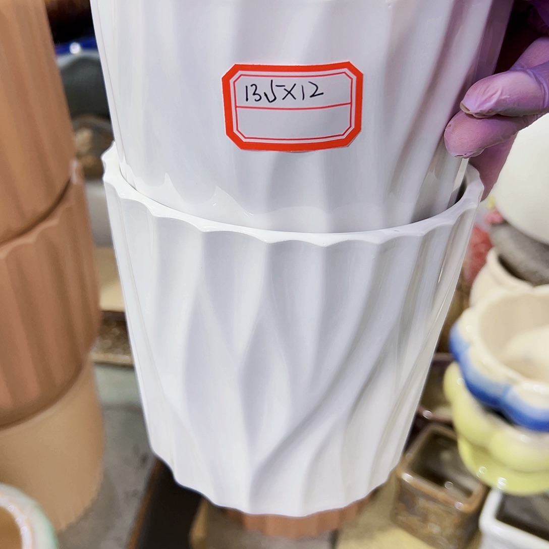 有孔外贸尾单陶瓷花盆凑单18米包邮