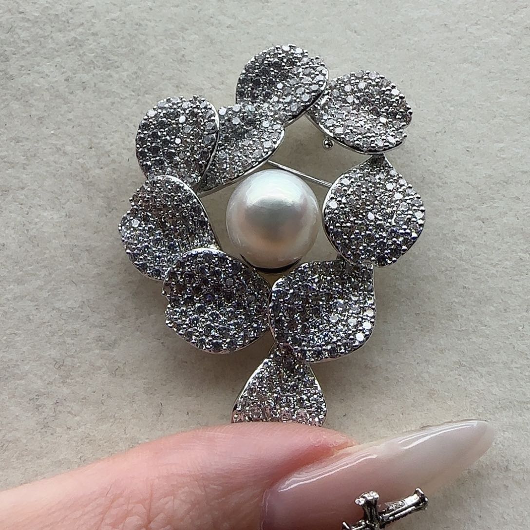 海水珍珠胸针128未镶嵌