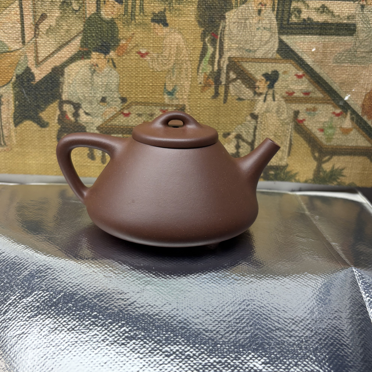 原矿紫泥50目 子冶石瓢 220cc -半手工-