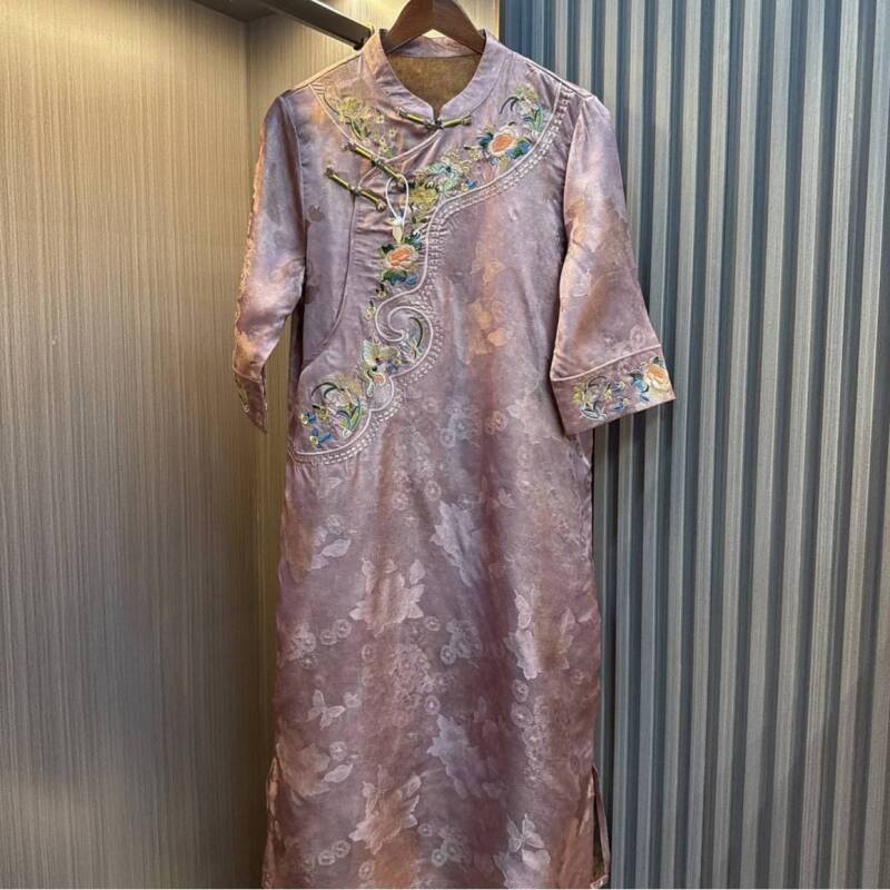 【星海】新中式复古提花宽松温柔连衣裙2025A0466-璇子