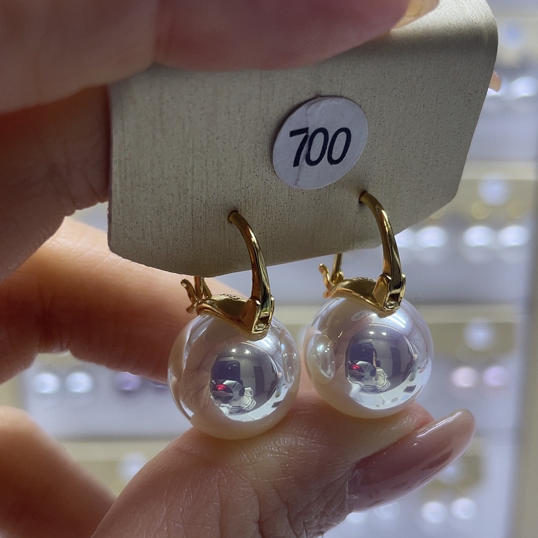 淡水珍珠耳饰银S925镶嵌