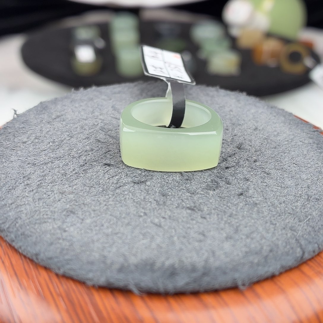 和田玉未镶嵌戒指b103晴水马鞍16.3不退换